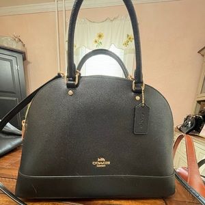 Coach Saffiano Leather Domed Satchel
